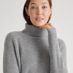Mongolian Cashmere Fisherman Turtleneck Sweater